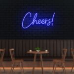 Neon Sign - Cheers Neon Light - blue