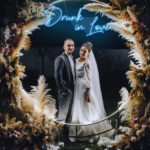 Neon Sign - Drunk In Love Wedding Neon Light - lightblue