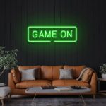 Neon Sign - Game On LED Neon Sign - green