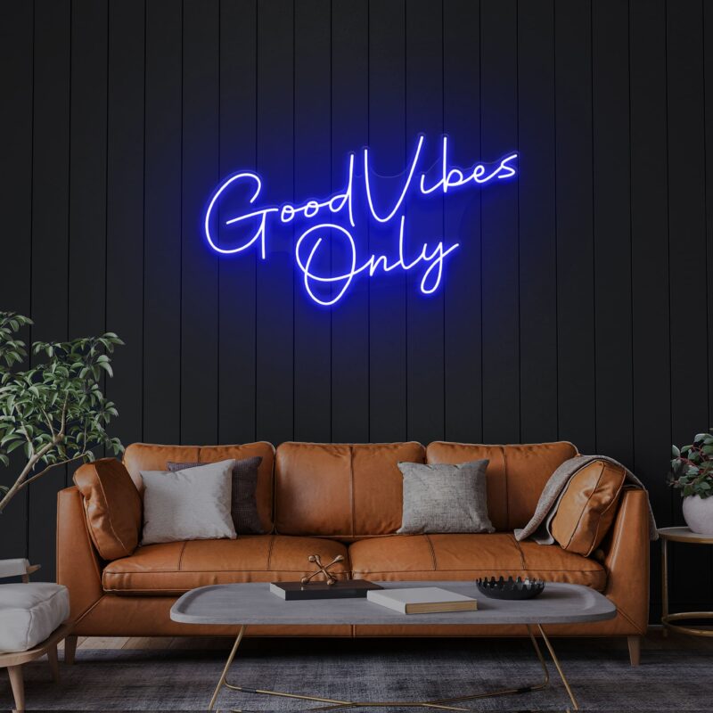Neon Sign - Good Vibes Only LED Neon Sign - blue