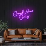 Neon Sign - Good Vibes Only LED Neon Sign - purple