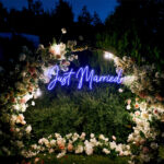 Neon Sign - Just Married Wedding Neon Light - blue
