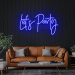 Neon Sign - Lets Party Wedding Neon Light - blue