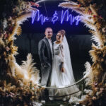 Neon Sign - Mr - Mrs Wedding Neon Light - blue