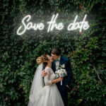 Neon Sign - Save The Date Wedding Neon Light - white