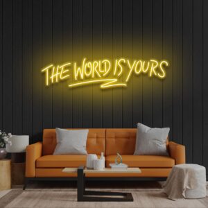 Neon Sign - The World Is Yours LED Neon Sign - yellow