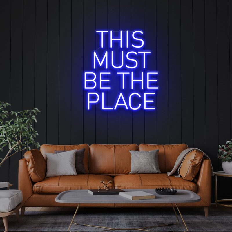 Neon Sign - This Must Be The Place LED Neon Sign - blue