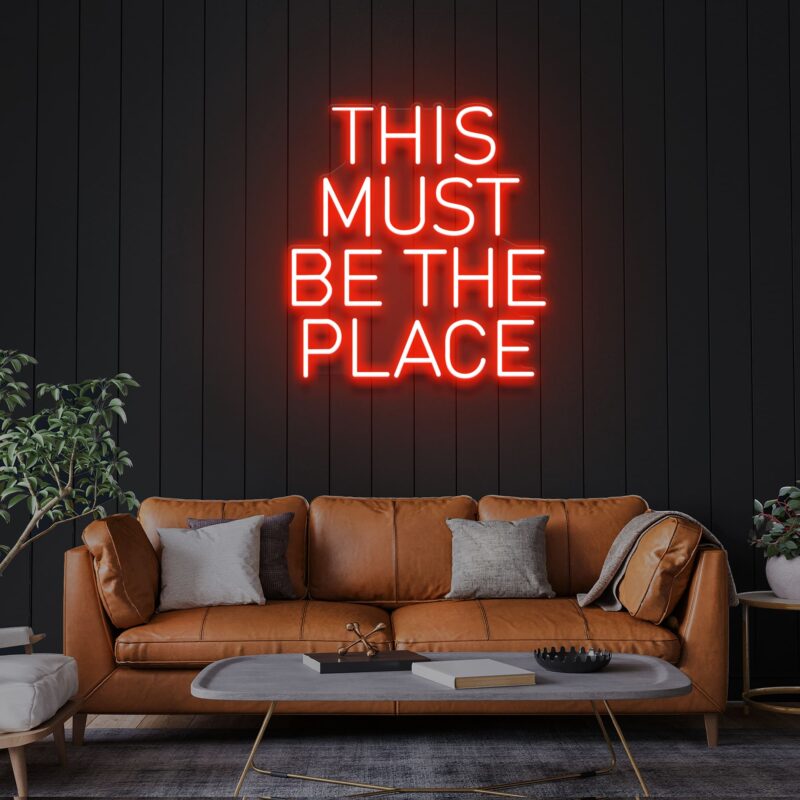 Neon Sign - This Must Be The Place LED Neon Sign - red