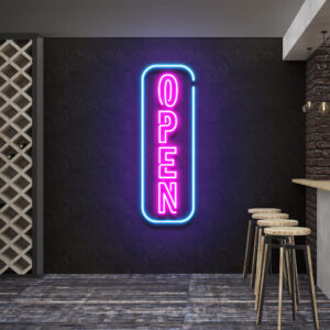 Neon Sign - Vertical Open LED Neon Sign - multicolor