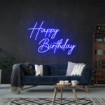 Neon Sign - Happy Birthday LED Neon Sign - blue