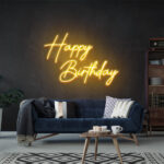 Neon Sign - Happy Birthday LED Neon Sign - orange
