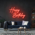 Neon Sign - Happy Birthday LED Neon Sign - red