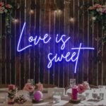 Neon Sign - Love Is Sweet LED Neon Sign - blue