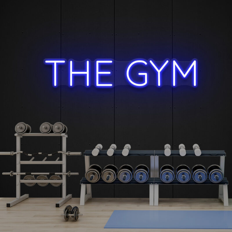 Neon Sign - The GYM LED Neon Sign - blue