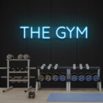 Neon Sign - The GYM LED Neon Sign - lightblue