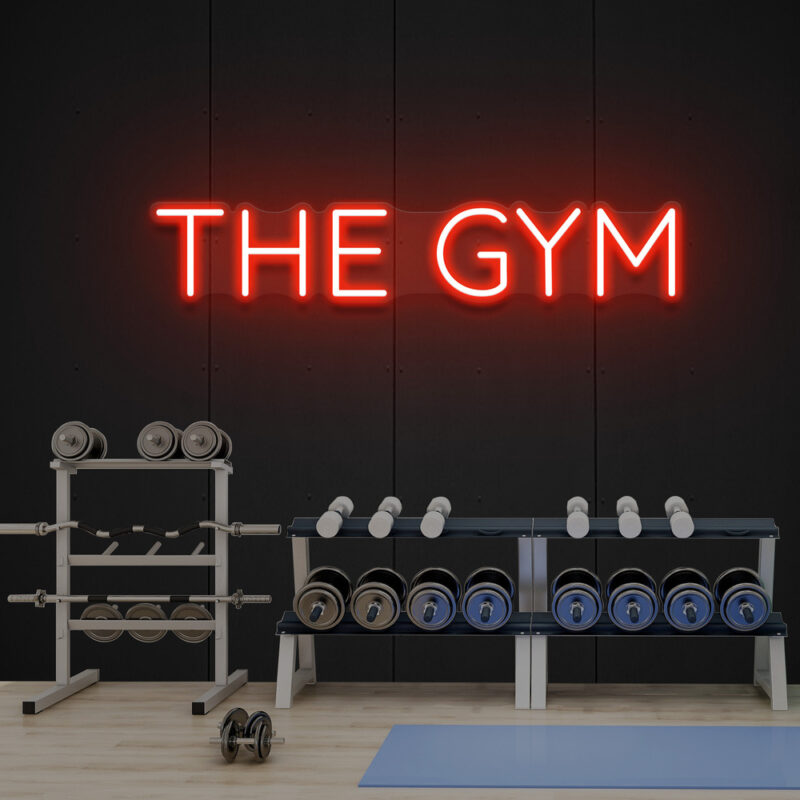 Neon Sign - The GYM LED Neon Sign - red