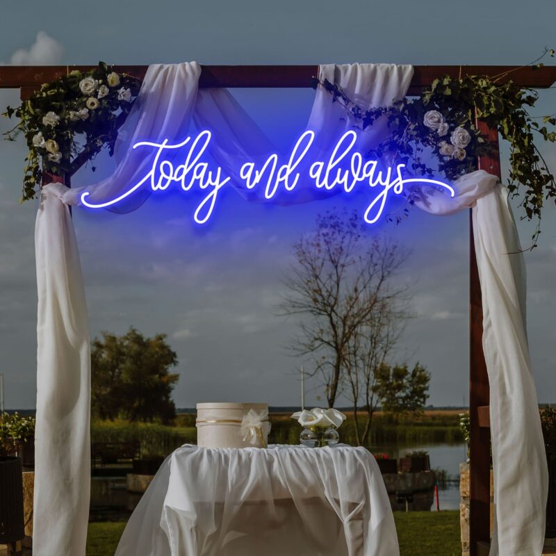 Neon Sign - Today And Always LED Neon Sign - blue