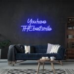 Neon Sign - You Have The Best Smile LED Neon Sign - blue