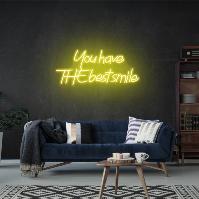 Neon Sign - You Have The Best Smile LED Neon Sign - yellow