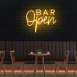 Neon Sign - Bar Open LED Neon Sign - orange