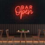 Neon Sign - Bar Open LED Neon Sign - red