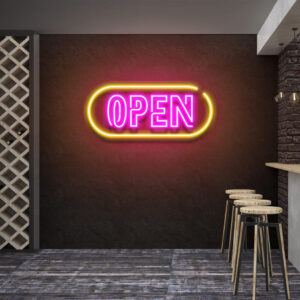 Neon Sign - Round Open LED Neon Sign - multicolor